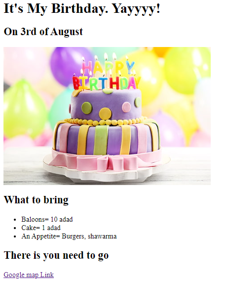 Birthday Invite Project